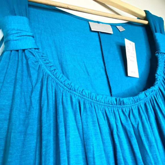 NWT Avenue Blue Tank Dress Tie Waist Women's 26/28 Midi Flowy Summer - Picture 9 of 13